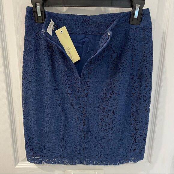 SugarLips Blue Lace Mini Pencil Skirt Women’s Size S - Picture 2 of 5